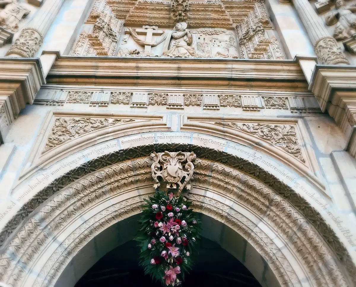 intricately-detailed building facade
