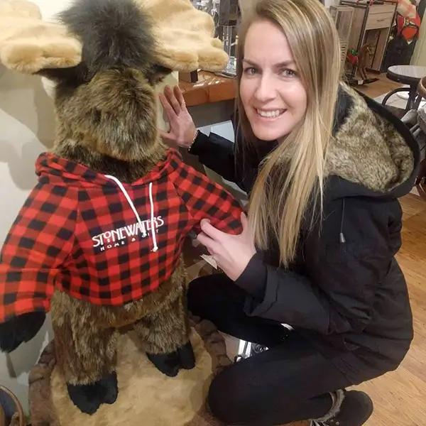 Lydia with giant teddy