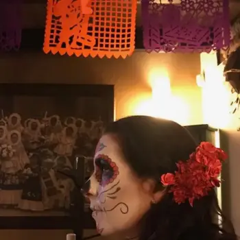 Amanda in Oaxaca (Mexico) for Dias de los Muertos Amanda with her face painted for Dias de los Muertos
